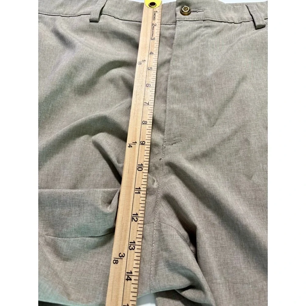 PGA Tour Mens Golf Shorts Size 38 Khaki Flat Front Stretch Pickleball Athleisure
